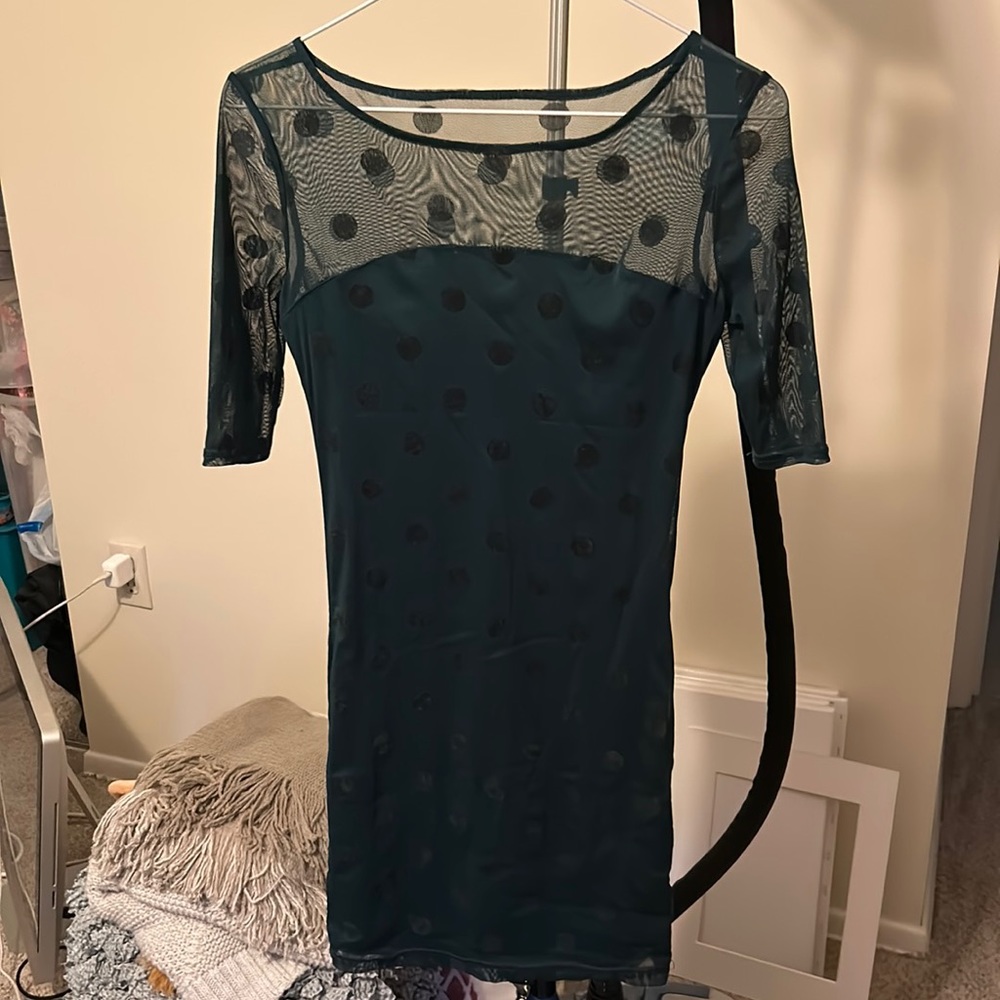 Dress with overlay